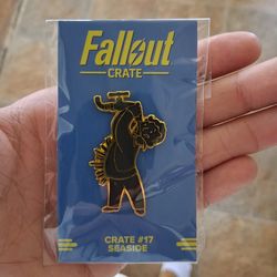 Fallout "Vault Boy" pin crate sea side 17 BRAND NEW