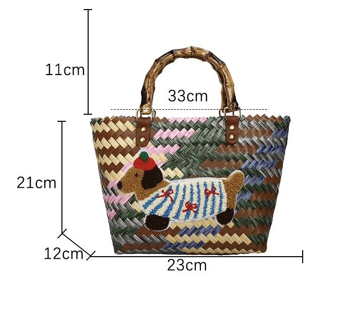 Cute Dog 🐶 Summer Vibe Handmade Multicolor Lady Bag Purse Fashion