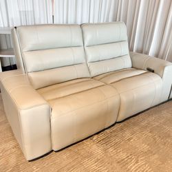 Leather New Top Grain Power Reclining Sofa