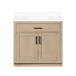 Quality Countertop 36” Bailey Vanity In Sahara Birch.