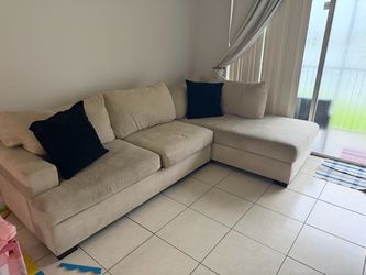 beige sectional couch