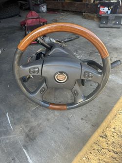 Part 2003 To 2006 Cadillac Escalade Steering Wheel Colum Whit Key