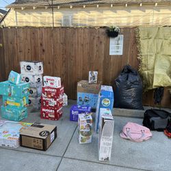 VARIOUS BABY ITEMS (DIAPERS, Etc.)