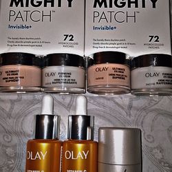 Mighty Patch, Olay eye cream, & RoC derm stick