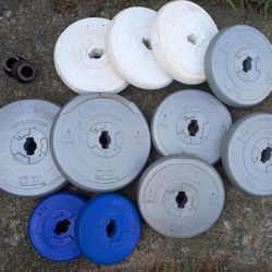 Vintage Sears Orbatron 100+Lbs Standard Weight Plates From The 1960s