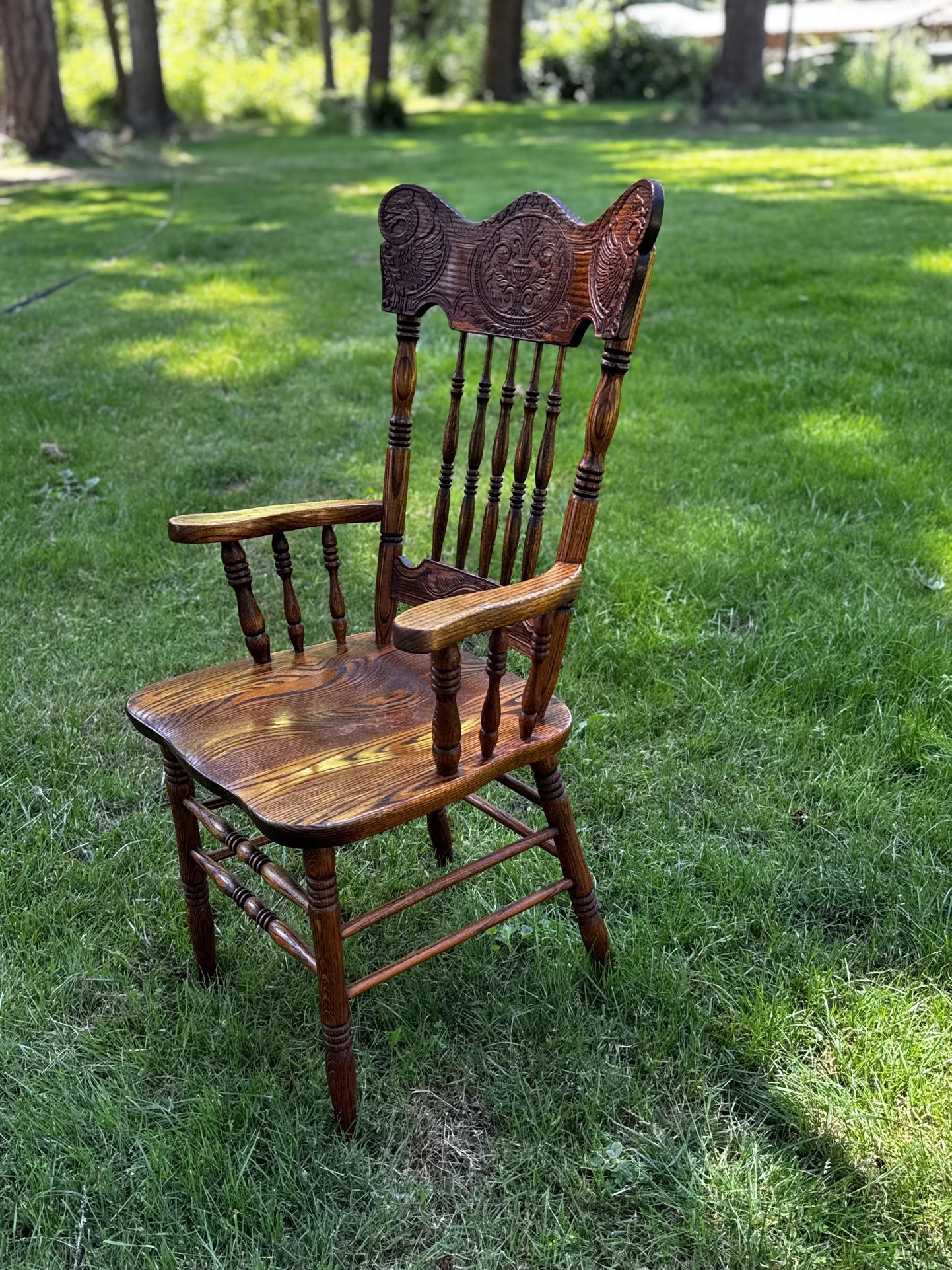 Dragon Back Chair Hand Carved