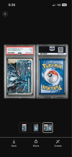 2010 POKEMON HEARTGOLD & SOULSILVER LUGIA LEGEND-HOLO 114