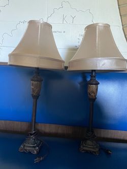 Pair of Tall Buffet Table Lamps