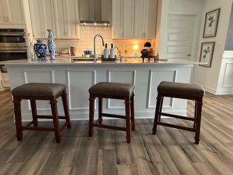 Set of 4 Backless Counter Stools