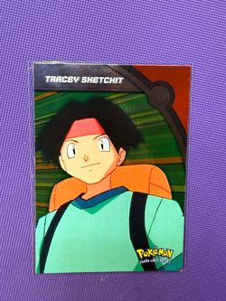 2000 Topps Pokemon Series 2 TV Animation Tracy Shetchit HV11 Foil Blue Logo NM