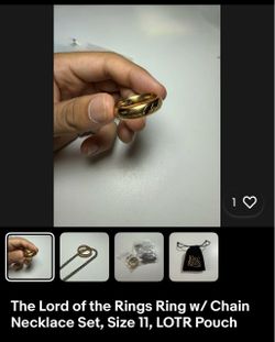 Lord of the Rings One Ring with Chain Necklace Set