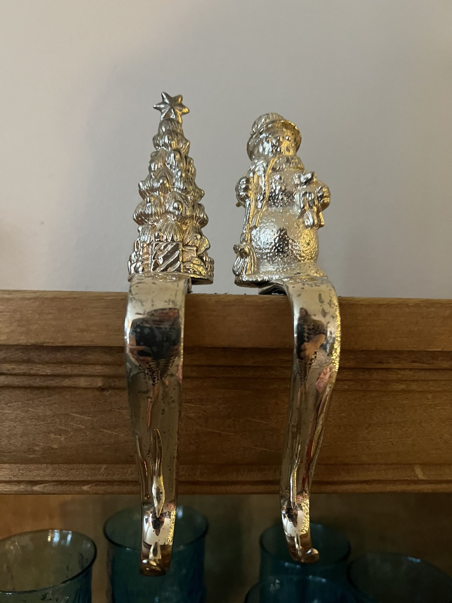 Silver Plated Stocking Hangers 