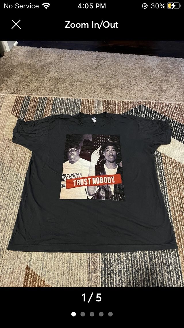 Gray Tupac & Biggie T-shirt
