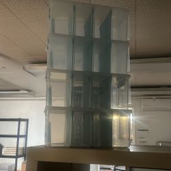 Four Stacking Storage Containers 