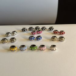 Brighton Spacer Enamel Beads With Swarovski Crystals Jewelry $10 Each