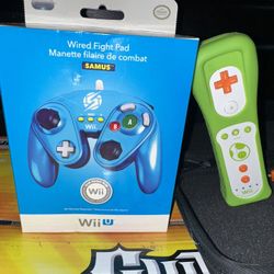 Wii Wii U Yoshi Remote  & Samus Controller 