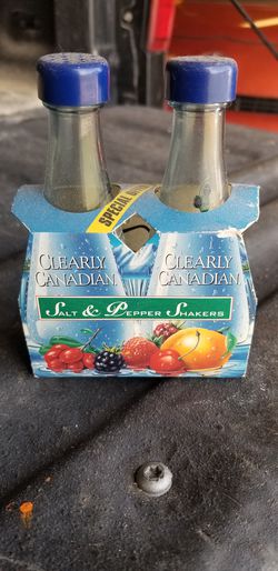 Clearly Canadian Salt & Pepper shakers