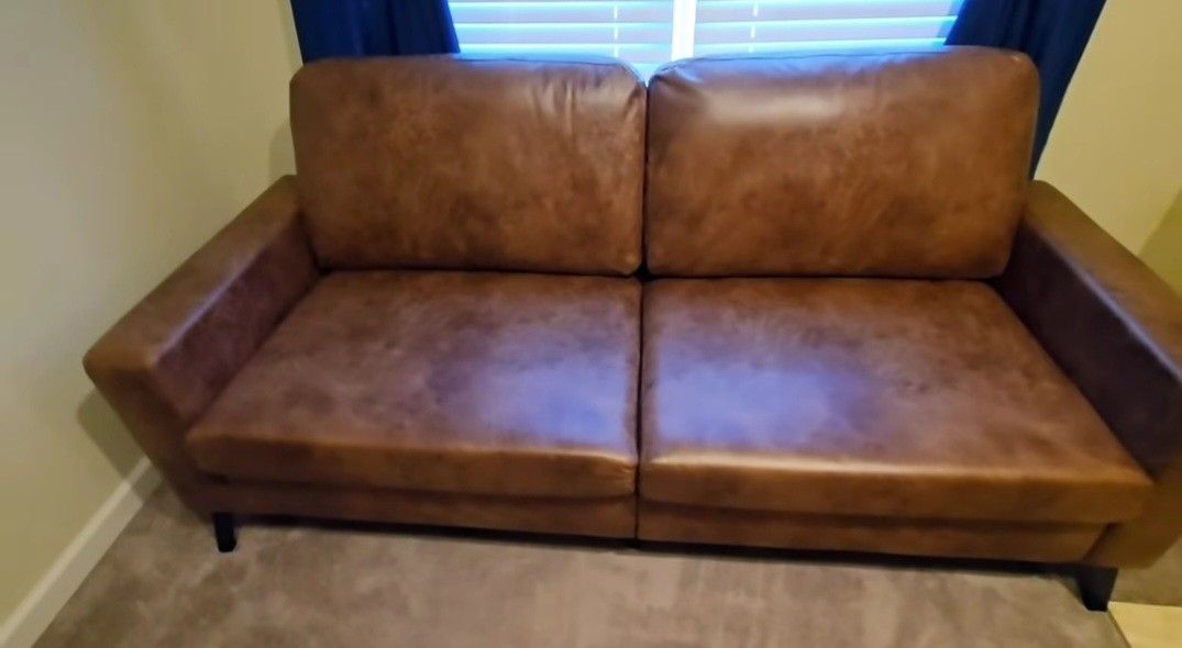 Esright 79-inch Sofa Brown Modern