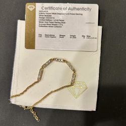 Gold Plated Sapphire Bracelet 