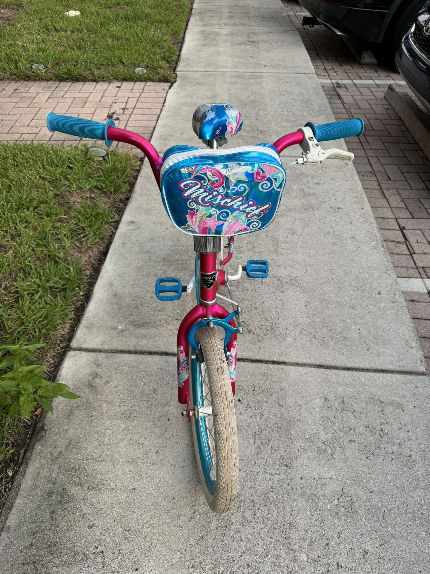 Kent Mischief Child Bike, 28" Wheels, Kids Ages 6-12 Years, Pink and Blue