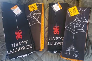 Brand new Halloween towels. 4 sets of 2 each
