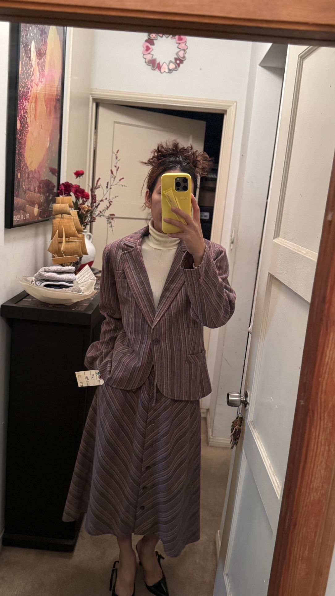 Striped Blazer and Skirt Set 1970