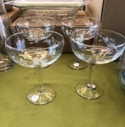 4 Copas Para margaritas Princess House🌷🌷$45🌷🌷