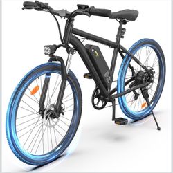 New  In Box-Electric Mountain Bike for Adults 500W/750W/1000W Peak 25/55 Miles+ 20MPH Adult Electric Bicycles 14"/26" Ebikes for Road Sand