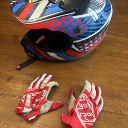 Kids Bike Helmet and Gloves 