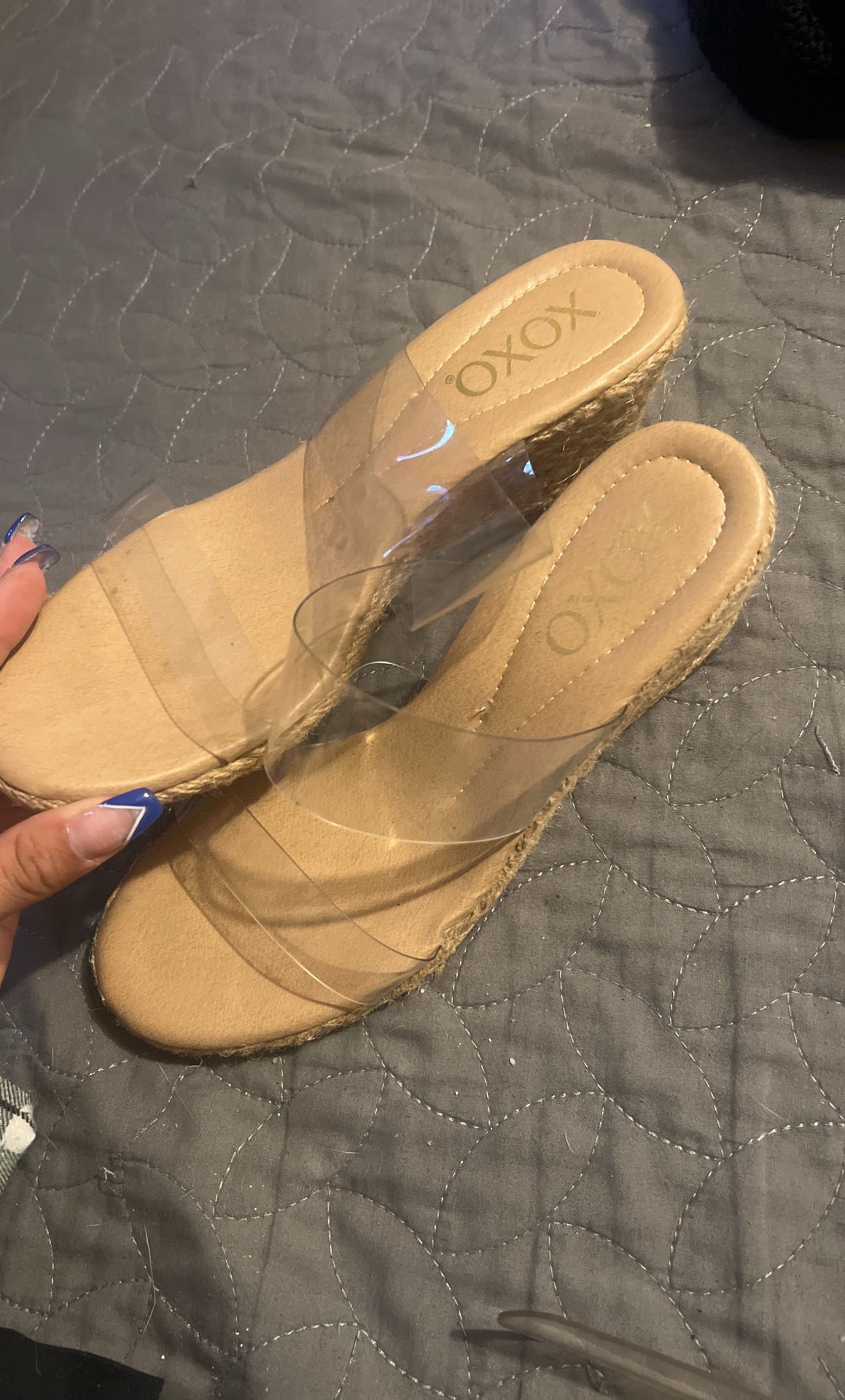 Clear Plastic Wedge Heels