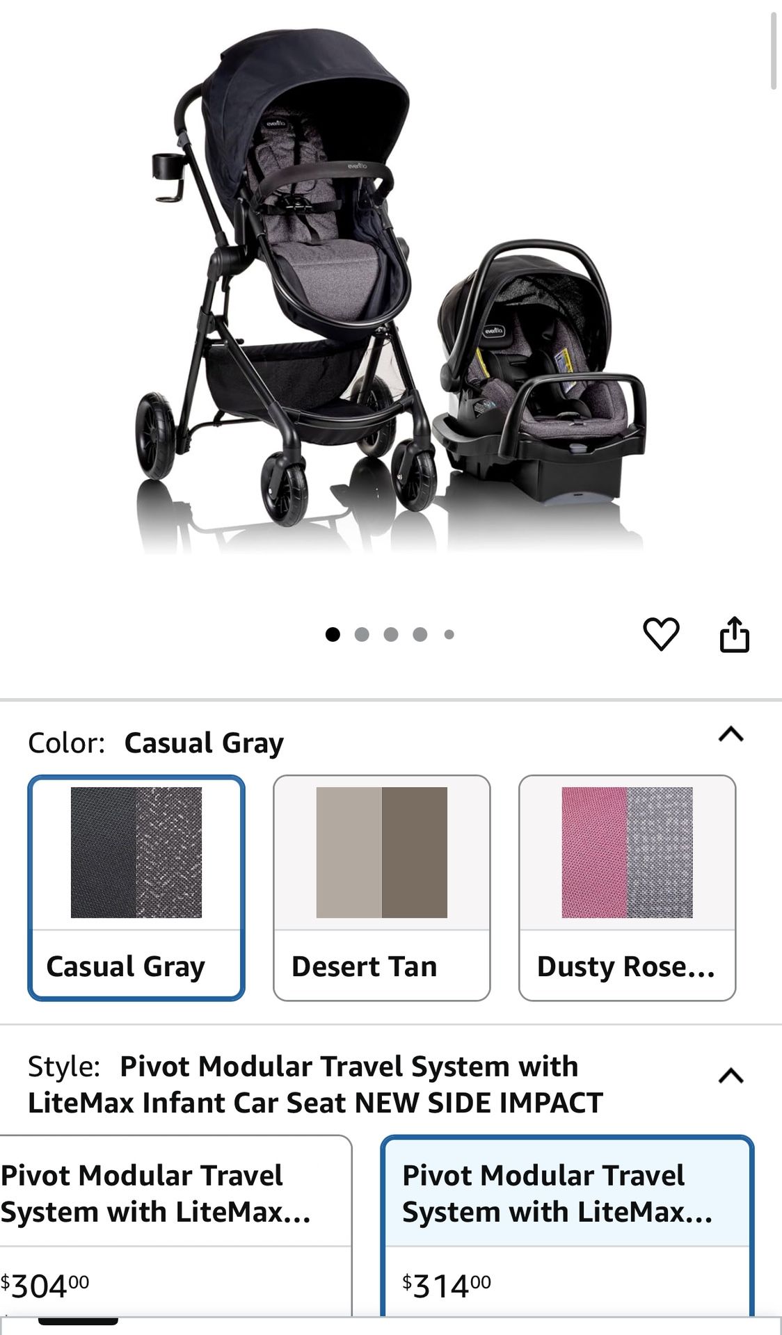 Evenflo pivot Stroller System 