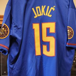 Denver Nuggets JOKIC 15 the JOKER button up Jordan Jerseys