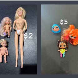 Barbies And lol Doll 