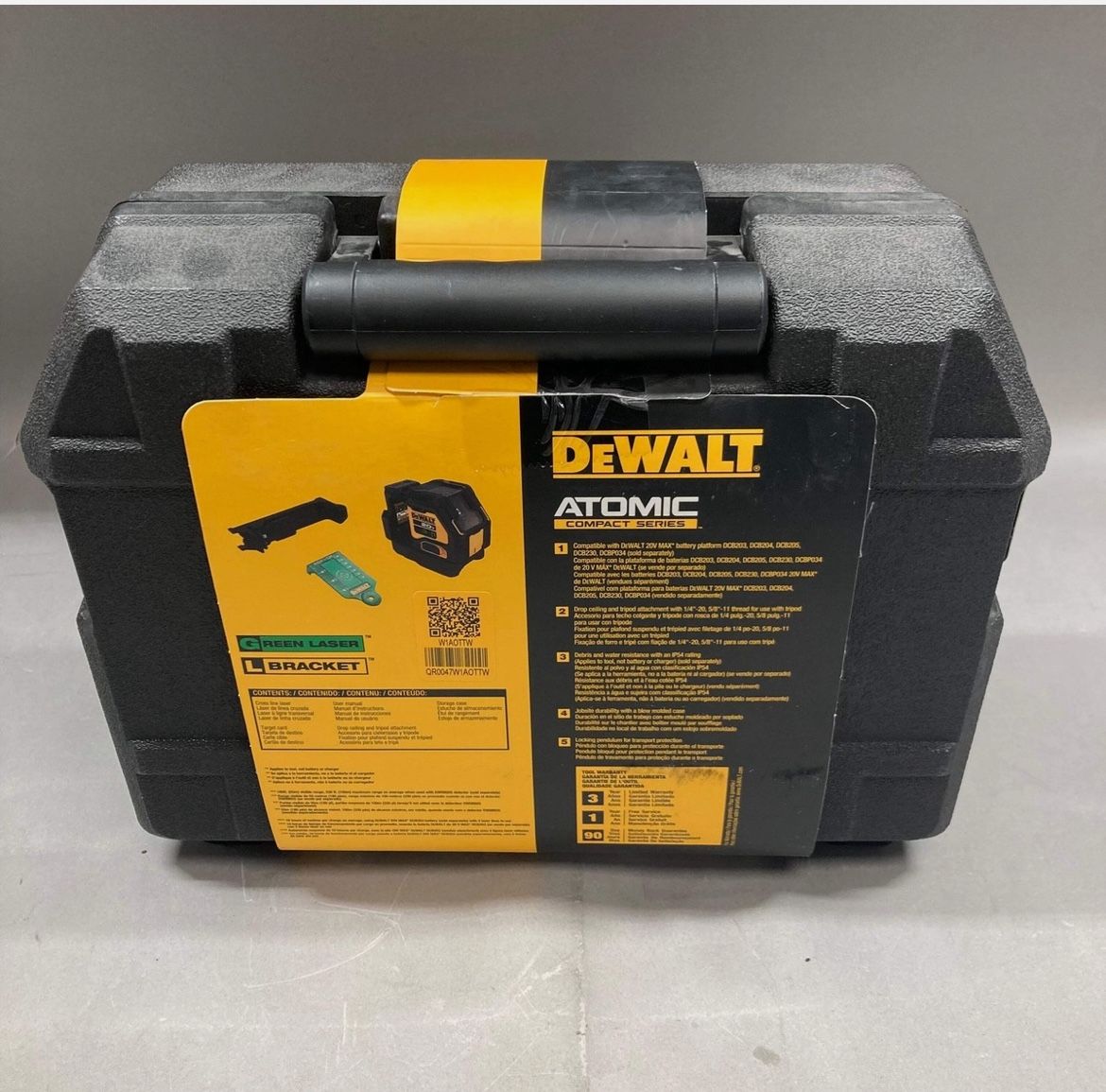 New Dewalt Cross Liner Laser 20v MAX CHARGER AND CASE