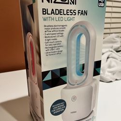 Nizoni Bladeless Fan With LED Lights 