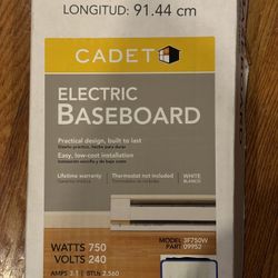 Cadet Electric Baseboard 36” 750watts