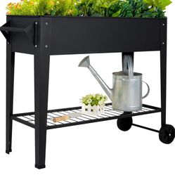 Outdoor Raided Garden Bed With Wheels 