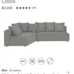 Room And Board $3,500 Sectional AS IS SUPER LOW PRICE
