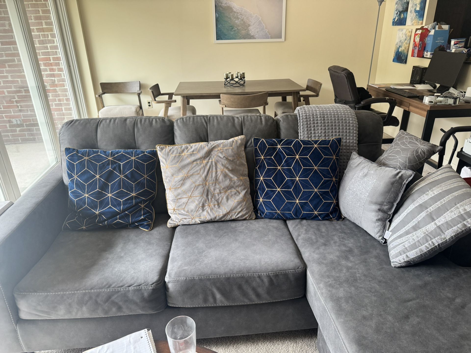 Grey Loveseat