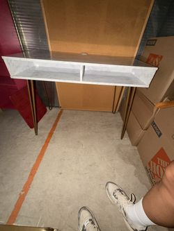 White And Gold Desk