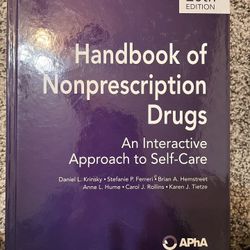 Handbook Of Nonprescription drugs