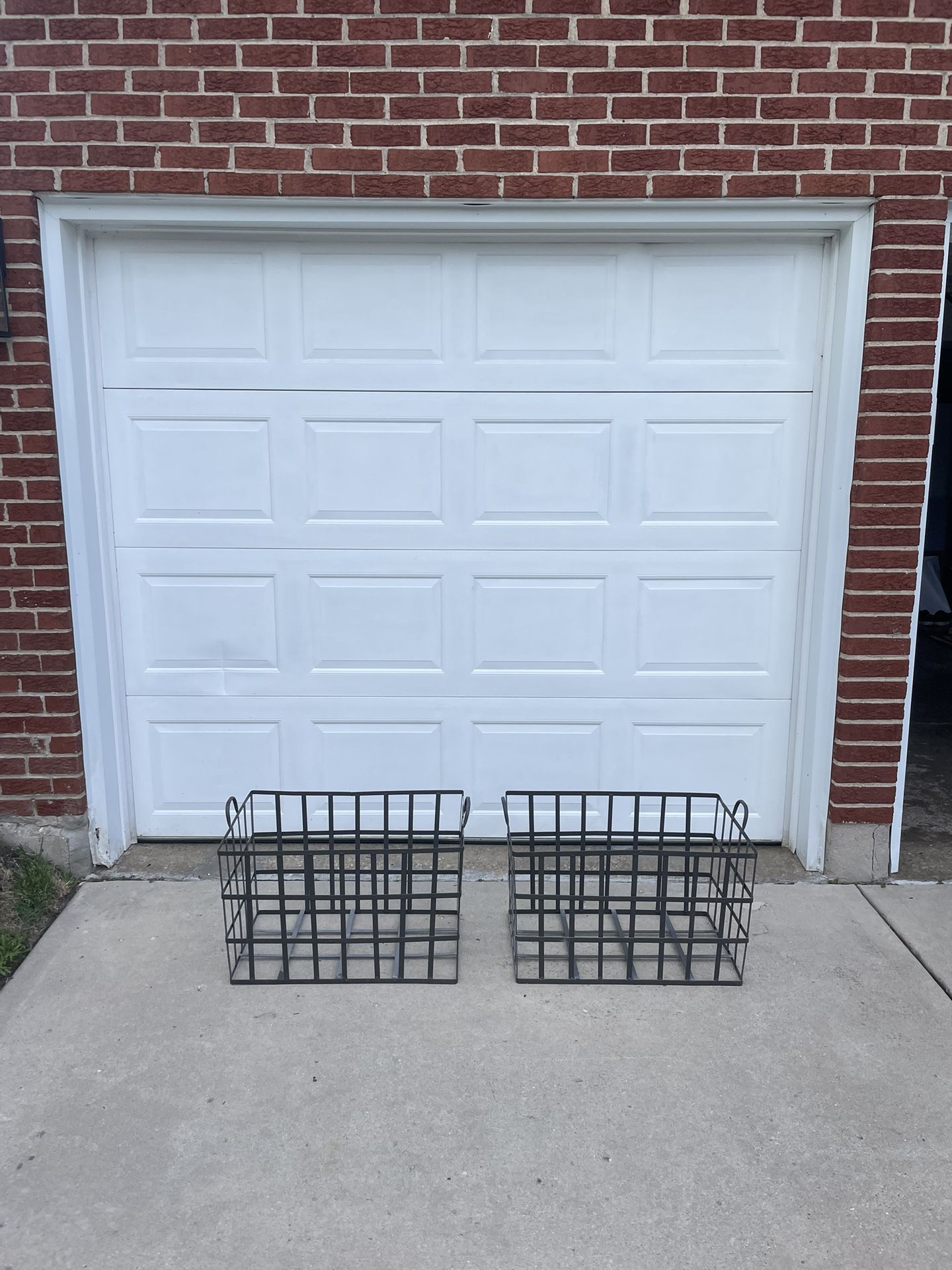 Two Metal Storage Bins, Baskets 