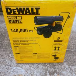 $350.00  New DeWalt diesel 140, 000 BTUs blower heater