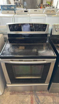 Whirlpool Glass top Stove/Oven Stainless Steel With Digital Display
