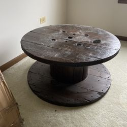 Vintage Wooden Wire Spool Table 
