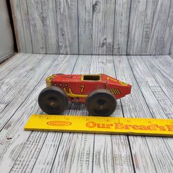 Marx Tin Wind Up # 7 Bobtail Midget Toy 5" Race Car RUNS GREAT!
