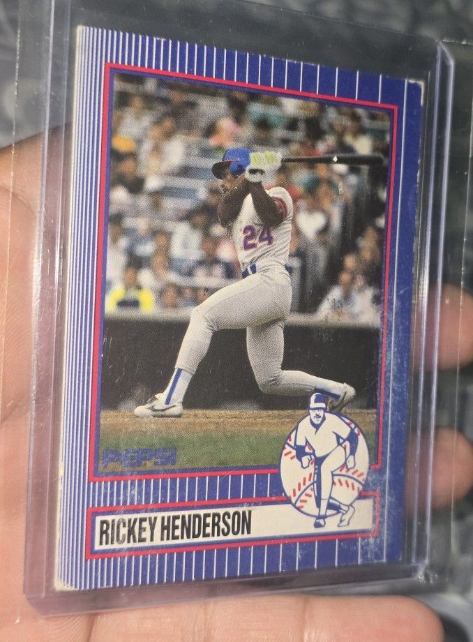 1991 Pepsi SP Rare Baseball Card Rickey Henderson HOF