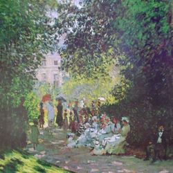 Claude Monet “Parisians Enjoying The Park” Unframed Print