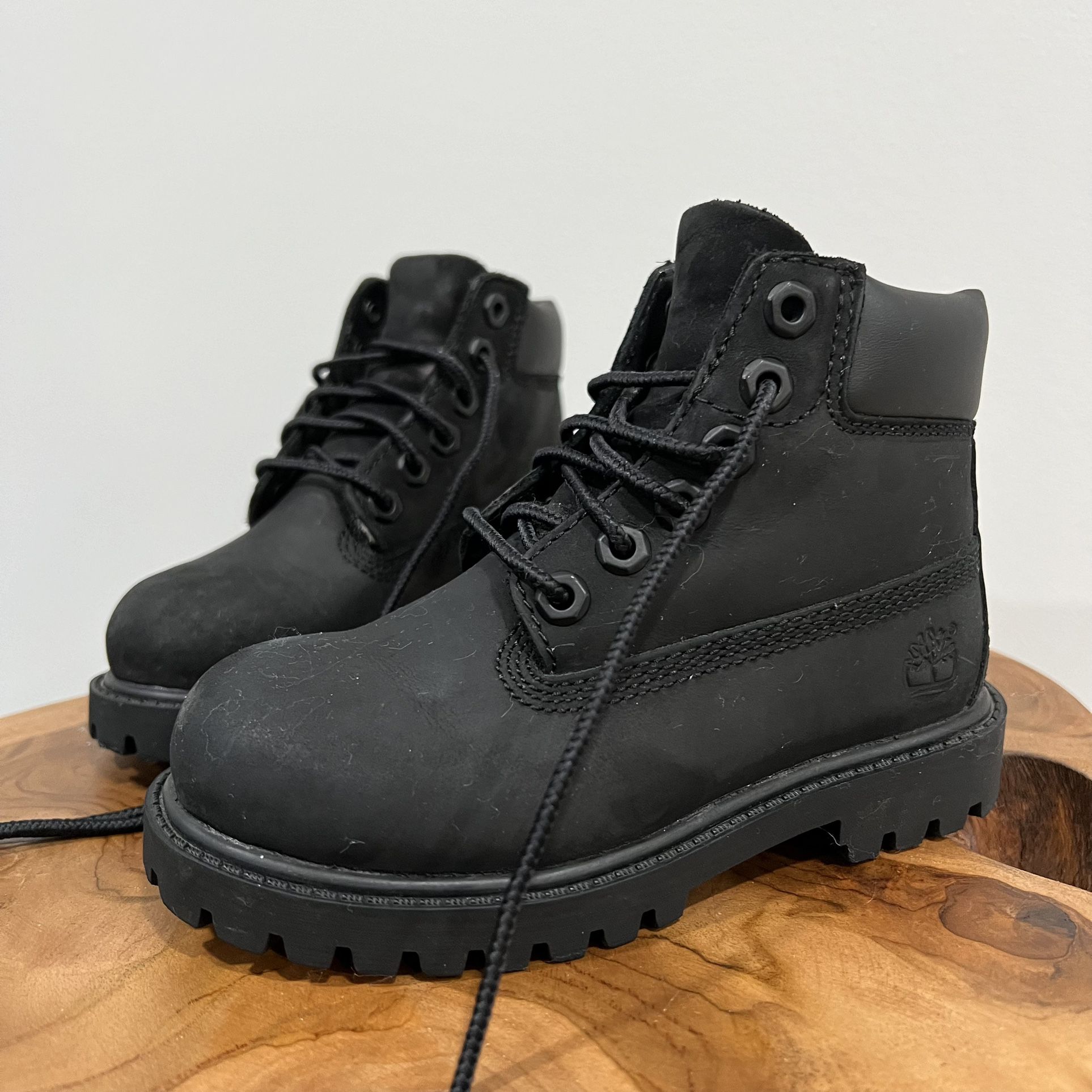 Timberland Premium Black Waterproof Boots, 12807 Kids Size 9