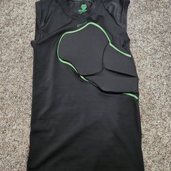 Unequal Hart Protection Black Compression Shirt